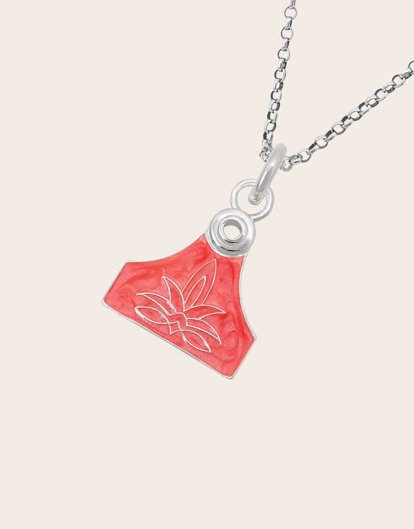 Cowgirl Pop Cattle Tag Necklace