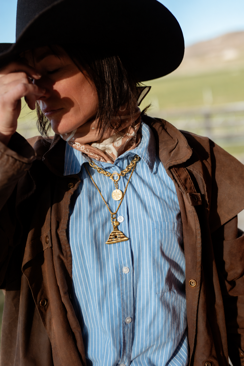 Workhorse Barbwire Whistle Pendant | Gold Plated