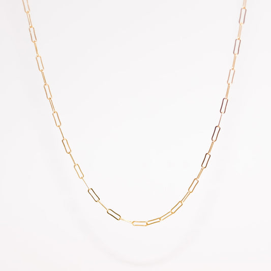GOLD FILLED PAPERCLIP CHAIN 45cm