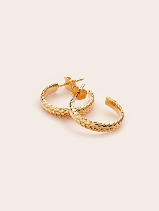 High Country Harvest Hoop Earrings Gold Plated