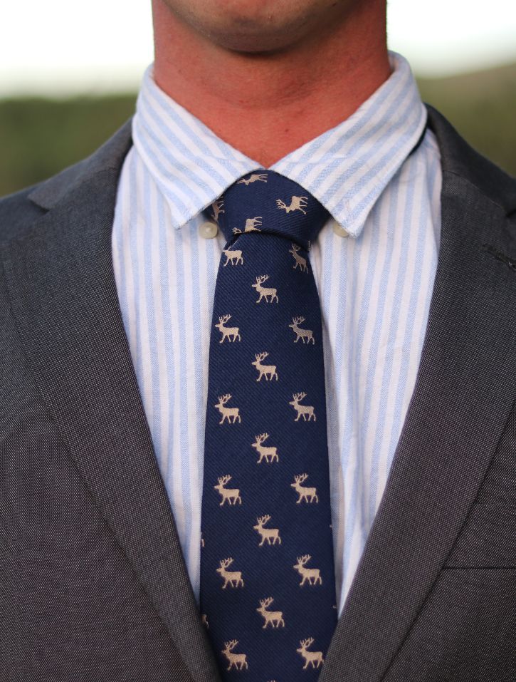Stag neck tie - Wool