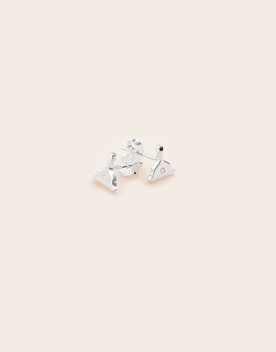 baby whistle studs silver