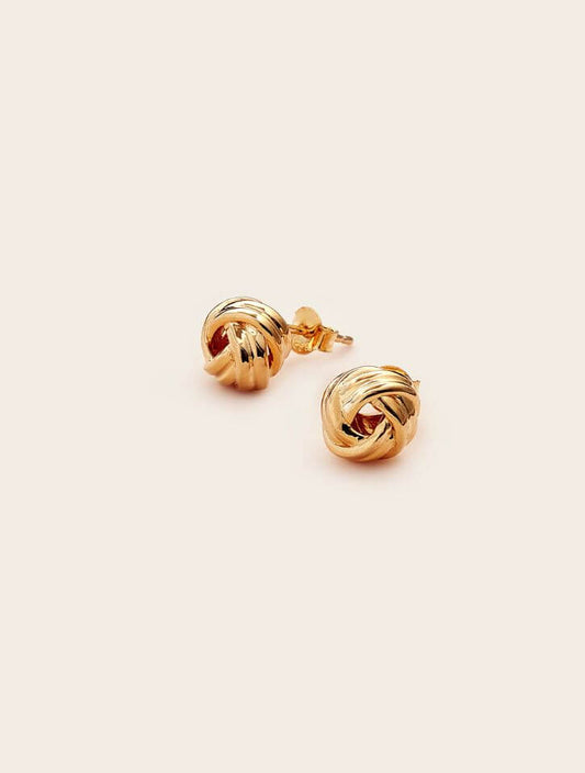 Woolly ball studs gold