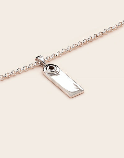 flock tag necklace silver