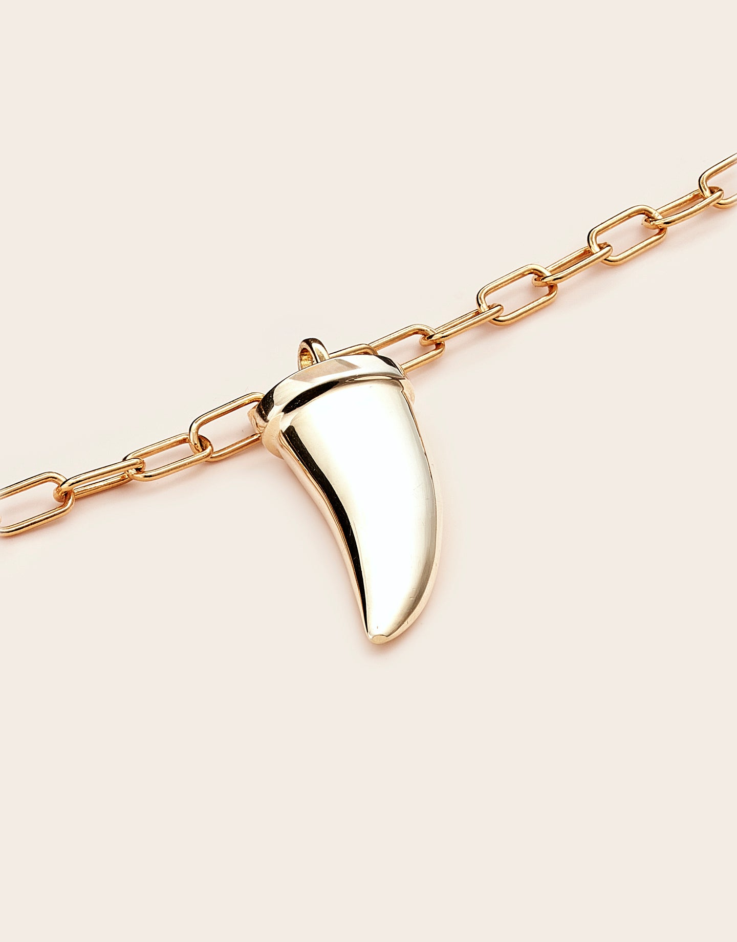 tusk necklace gold